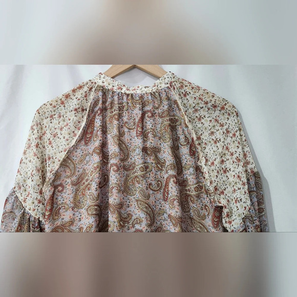 Gimmicks Buckle‎ NWT Womens Floral Paisley Top Size S Boho Peasant Patchwork - Picture 5 of 9